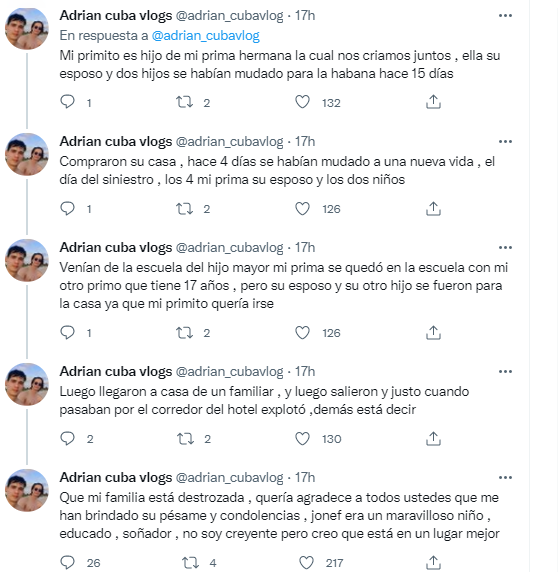 Publicación en Twitter.